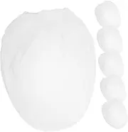 SEWACC 6pcs Paint Coating Filter Bag Strain Fabric Small for Mesh Reusable Paint Filter Pouches Paint Pail Liners Bags Filtering Elastic Opening Filter Bag Polyester White