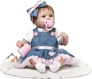 ZIYIUI Reborn Baby - 18 Inch Reborn Baby Doll Like Real Baby Silicone Baby Girl with Soft Fabric Body Reborn Babies Lifelike Newborn Baby Doll Toddler Boy (18 Inches / 45 cm)