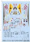 1/72 F/A-18E/F Super Hornets D Model Kit Water Decal