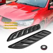 Air Flow Intake Hood Scoop Vent Bonnet Cover Sticker Carbon Fiber Universal O