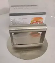 EPPARN Enlarged 6.3" Smash Burger Press, Stainless Steel Burger Smasher