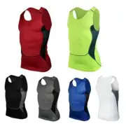 Men Sports Compression Sleeveless Shirt Tank Top Vest Base Layer Tights Singlet