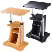 Mobile Laptop Desk Cart Stand Adjustable Computer Laptop Table Home Office Trade