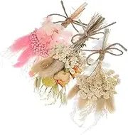 6pcs Mini Artificial Flowers Bridesmaid Mini Flowers Wedding Charms Bridal Florals Decoration Fake Bouquets Real Touch Hydrangea Flowers Artificial Daisy Flowers Home Dried Flowers