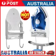 White Iron Storage Holder Wall Mount Ironing Board Hanger Home Organizer HooksGY