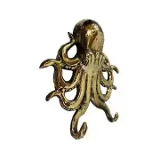 Octopus Kraken Wall Hook Solid Bronze Nautical Beach cottage Decor Bali Art