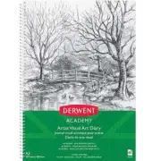 NEW Derwent Academy Visual Art Diary Portrait 80 Pages A3