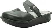 [Alegria by PG Lite] Alegria Women Kamila - Timeless Comfort, Arch Support and Style for Everyday Elegance - Nursing and Healthcare Professionals Slip-Resistant Mules - Open Back Leather Comfort Walking Clog Shoes