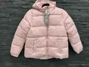 NWT Swiss Tech Girls Pink With Metallic Dots Puffer Jacket Size XL (14-16)