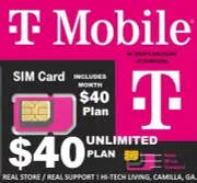 T-Mobile SIM Card Prepaid ✅ INCLUDES $40 Plan Unlimited 5G/4G LTE 1st 30 Days