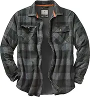 [Legendary Whitetails] Archer Flannel Thermal Lined Shirt Jacket for Men, Quilted Insulated Plaid Work Outerwear Coat