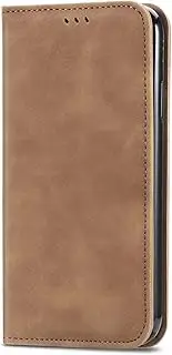 [YukeTop] Case for Oppo A57 5G, PU Leather Flip Folio Wallet Cover, with Card Slots, Case Cover for Oppo A57 5G.(Brown)