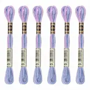 6 Skeins Embroidery Floss, Polyester Embroidery Threads Pink Purple