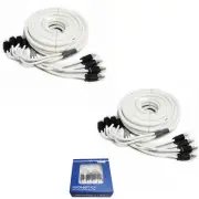 2 x DS18 RCA 25 Feet Marine Tinned OFC 4 Channel Shielded Noise Reduction Cable
