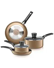SereneLife 6pc Gold Cookware Set