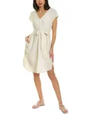 SPLENDID Savannah Linen-blend Ivory Dress L132013 Size Small