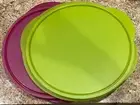 TUPPERWARE GO FLEX CONTAINER. NEW. 2 x 2lt. Green / Pink