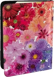 [JEJEA] Rainbow Flowers Print Travel Organizer Credit Cards Case Passport BookPassport Holder Cover Wallet forTraveling,, Black, One Size