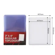 (500) 3x4 Regular Trading Card Toploaders Top Loaders Case