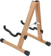 Solid Guitar Stand,Folk Classical Guitar Rack,Vertical Folding Brace Holder for Bass String Instrument Display (Beech solid wood guitar stand)