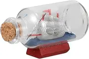 ERINGOGO Cruise Ship Drift Bottle Paperweight Nautical Desk Ornament Ocean Theme Decor for Boys
