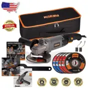 Versatile 4 1/2" Angle Grinder Tool - 11000 RPM Long Handle & Easy Adjust Guard