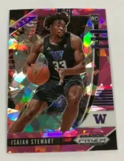 2020/21 Prizm Draft Picks PINK Cracked Ice ISAIAH STEWART Pistons RC #26