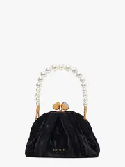 Gala Velvet Plush Small Kiss-Lock Clutch