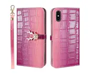For iPhone XS Max Cover Wallet - Purple