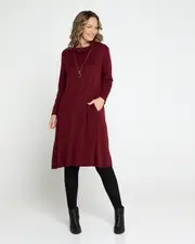 Astrid Tunic Dress - Burgundy
