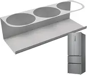 Beverage Storage Mount, Hotel Kitchen Organizer - Coffee Bar Accessory | 3-Slot Fridge Side Kitchen Organize, Drink Shelf Refrigerator Side Mount Holder for, Cafe, Home, Hotel, Workplace