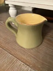Vietri Italy Cucina Fresca Creamer Small Pitcher Saffron Yellow / Sage Green