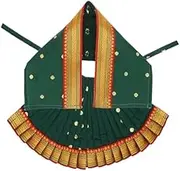 Navaratri Goddess MATA Rani Poshak, Maa Laxmi, Durga, Saraswati, Radha Shringar for Kalasha Pooja (Green) Appropriate for 9 inch Idol