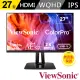 【ViewSonic 優派】VP2756-2K 27型 IPS 2K 60Hz 專業螢幕(內建喇叭/可旋轉/升降腳架/支援Pantone/5ms)