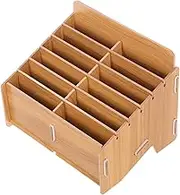 Operitacx Box Box Wood Storage Box for Notes Compartment Desktop Organizer for Home Office Practical Decorative Sundries Holder Space Saving Storage for Easy Access