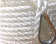 50m x 10mm Anchor Rope 3-Strand Pre-Spliced Eye Marine Mooring Line