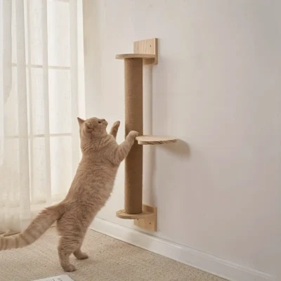 Sturdy Wooden Cat Tree Tower, Scratching Cat Tree, Cat Toy Indoor