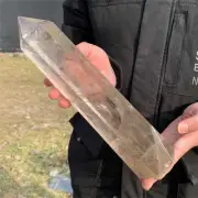 2.5LB Natural Smoky Quartz Obelisk Quartz Crystal Point Wand Tower Healing