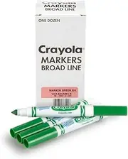 Crayola 58 7800 044 Ultra Clean Rayola Original Bulk Markers, Green, 12 Count
