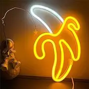 Nordstylee Banana Shape Neon Sign Lights Hanging Decorative Neon Lights USB or Battery Operated for Home Bedroom Bar Restaurant Christmas Birthday Party Gift Art Wall Decoration Light