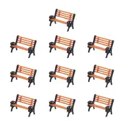 10Pcs Model Train HO N O Scale Bench Chair Model Settee Street Park Layout1193