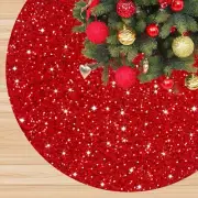 Red Christmas Tree Skirt for TableTop Tree 21 Inches Xmas Sequin Tree Skirt C...