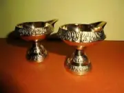 4 Brass Kuber Diyas Oil Lamps Lighting Home Decor Diwali Christmas Cyber Monday