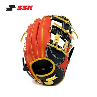 免運 日本SSK兒童青少年棒球手套豬皮軟式HERO STORY系列壘球接球橘黑 10.75寸 雙十一購物節