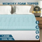 Gel-infused Memory Foam Topper Mattress 5/8CM Queen King Double Single All Sizes