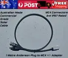 50 Amp Anderson Plug to MC4 Pair 1 Metre Solar Cable 10AWG 6mm² 4x4 Offgrid Home