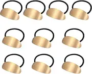 10 Pcs Metal Hair Accessories - Gold Alloy Hair Ties, Ponytail Holders, Cuff Wraps for Women & Girls