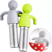 2 Pieces Tea Infuser for Loose Tea Cute Fine Mesh Tea Strainer Stainless Steel T