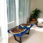 Blue Epoxy Resin Dining Table Top Counter Top Furniture Console Bar Desk Home