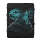 Howling Wolf Sherpa Fleece Blanket